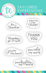 Graphic of Color Me Grateful Clear Stamp Set which is used for papercrafting.