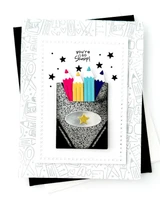 Handmade greeting card with pencils on it and you're so sharp sentiment on it.