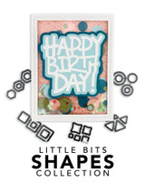 Graphic of Little Bits Shapes Bundle which is used for papercrafting.