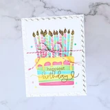 Handmade greeting card with happiest birthday sentiment on it.