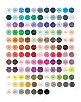 OLO Fine Nib 128 Color Set swatch chart displaying 128 colors, including blues, greens, purples, pinks, reds, oranges, yellows, and neutral shades.
