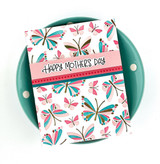 Handmade greeting card with butterflies on it and happy mother's day sentiment on it. Handmade greeting card with butterflies on it and happy mother's day sentiment on it.