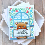 Handmade greeting card with grumpy bear on it with warning: I have sacarsm and I know how to use it sentiment on it.
