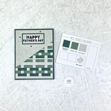 Handmade greeting card with Happy Father's Day sentiment on it.