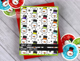 Frosty Background Cling & Clear Stamp Combo