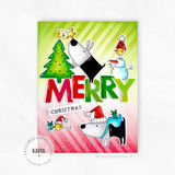 Mini Slim Stencil - Candy Cane Stripes