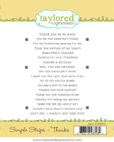 Graphic of Simple Strips - Thanks which includes sentiments used to stamp for papercrafting.