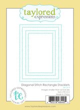 Diagonal Stitch Rectangle Stacklets Die Set