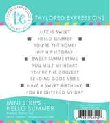 Mini Strips Stamp - Hello Summer
