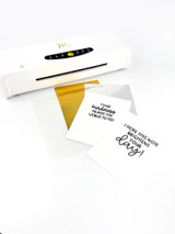 Image of the Mini Minc Foil Applicator with items being foiled.