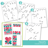 Create-in-Quads Layering Stencil - Hearts