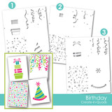 Create-in-Quads - Birthday Layering Stencil