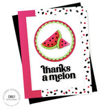 One in a Melon Stencil & Clear Stamp Combo