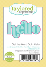 Get the Word Out Hello die