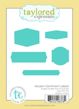 Modern Sentiment Labels Die Set
