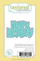 Bold Birthday Backer die