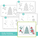 Triple Slim Layering Stencil - Holly Holiday