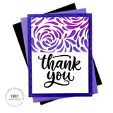 Mini Slim Swirly Roses Stencil