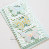 Mini Slim Swirly Roses Stencil