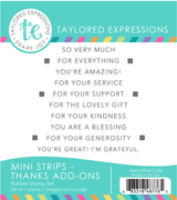 Mini Strips Stamp - Thanks Add-ons