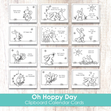 Clipboard Calendar Cards - Oh Hoppy Day