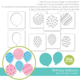 Birthday Balloons Stencil & Die Combo