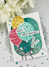 Birthday Balloons Stencil & Die Combo