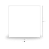 Graphic of 6x6 in Cardstock Pack - Sugar Cube with measurements on it.