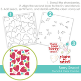 Berry Sweet Stencil & Clear Combo
