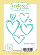 Sketched Hearts Die Set