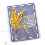 Handmade greeting card with prairie and a bible verse sentiment on it.
