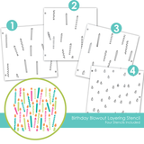 Birthday Blowout Layering Stencil