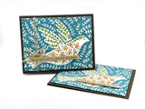 Handmade greeting card of a dove with wishing you a joyous holiday sentiment on it.