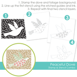 Peaceful Dove Stamp & Stencil Combo