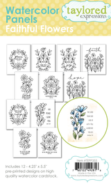 Watercolor Panels - Faithful Flowers