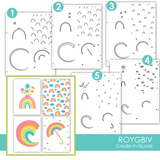 Create-in-Quads Layering Stencil - ROYGBIV