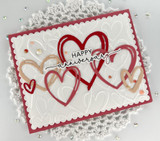3D Embossing Folder - Sketched Hearts