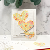 Folk Hearts Stamp & Stencil Combo