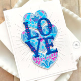 Folk Hearts Stamp & Stencil Combo