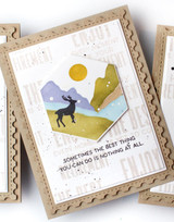 Handmade greeting card with a deer on it in the wilderness and sometimes the best thing you can do is nothing at all sentiment on it.