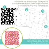 Signature Cocktails Stamp & Stencil Combo