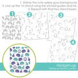 Hedgehugs Stamp & Stencil Combo