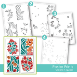 Create-in-Quads Layering Stencil - Poster Prints