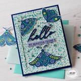 Lush Greenery Background Stamp