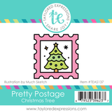 Pretty Postage Stamp - Christmas Tree
