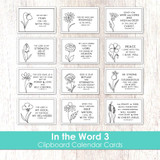 Clipboard Calendar Cards - In the Word 3
