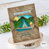 Wood Slice 6x6 Background Stamp