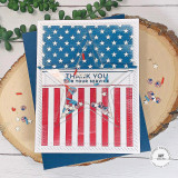 Americana Split 6x6 Background Stamp