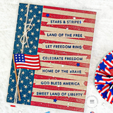 Americana Split 6x6 Background Stamp