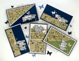 Handmade greeting cards with leaves and butterflies on them with different thinking of you sentiments on each. Handmade greeting cards with leaves and butterflies on them with different thinking of you sentiments on each.